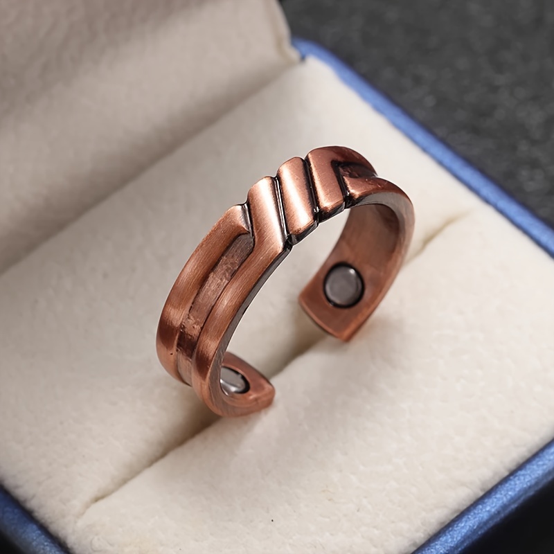 Copper Wire Knot Open Ring Men's Accessory